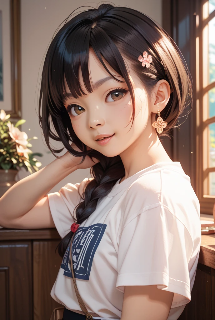 (((Simple configuration)))、(((The background is a white wall:1.2)))、One Girl、Perfect Anatomy、絵のようにbeautiful、sketch、Very delicate、Cloud-like wall、、Floral、Delicate depiction、Abstract、Bright colors overall、Gentle color、Taisho Romance、Long kimono and hakama、(masterpiece、Highest quality、Highest quality、Official Art、beautiful, beautiful:1.2)