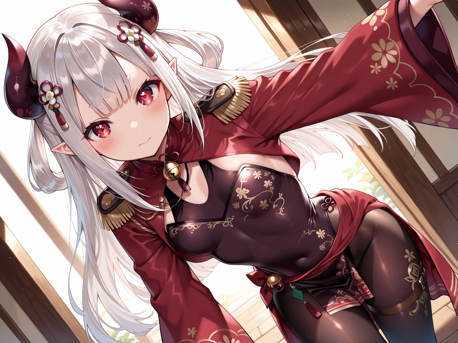 (High resolution), (super delicate), (masterpiece: 1.2, highest quality), snap shot, Red cow girl