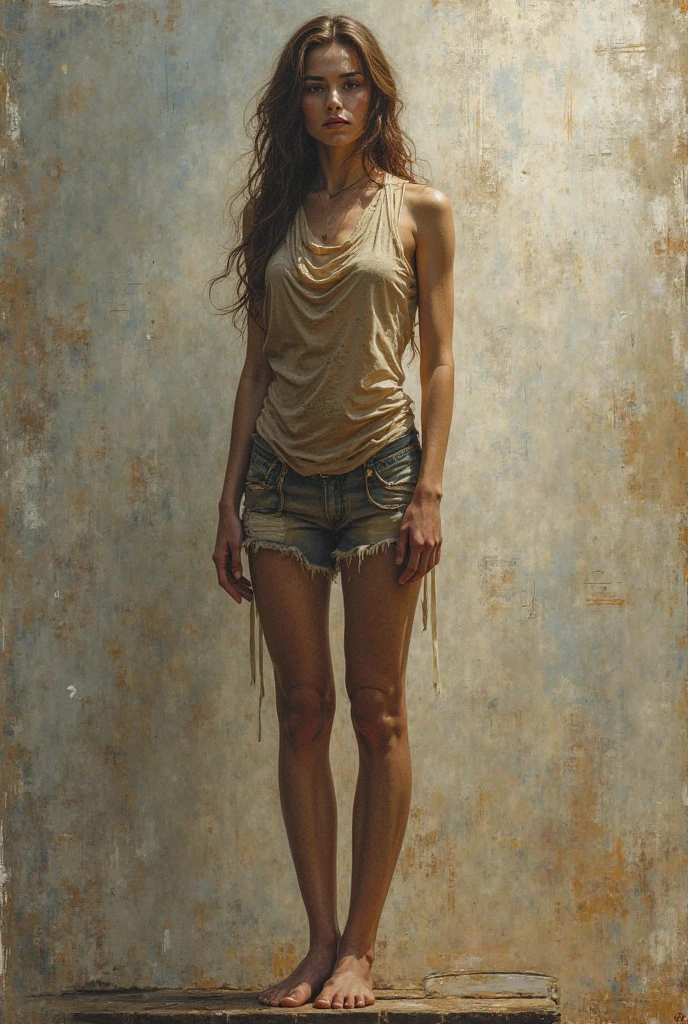 Beautiful mature woman, (Keira Knightley: 0.5), alone, (Skin Texture: 1.1), A face with attention to detail, Detailed lips, Fine grain, Short blonde、(topless)、barefoot、Standing in a creepy Chinese slum, (Athlete&#39;s Body), ((Large Breasts: 1.1)), , Horny whore, Realistic, (masterpiece: 1.2), Very detailed, Exquisitely crafted, Professional, Cinema Lighting, Rim Light, Full body angle、