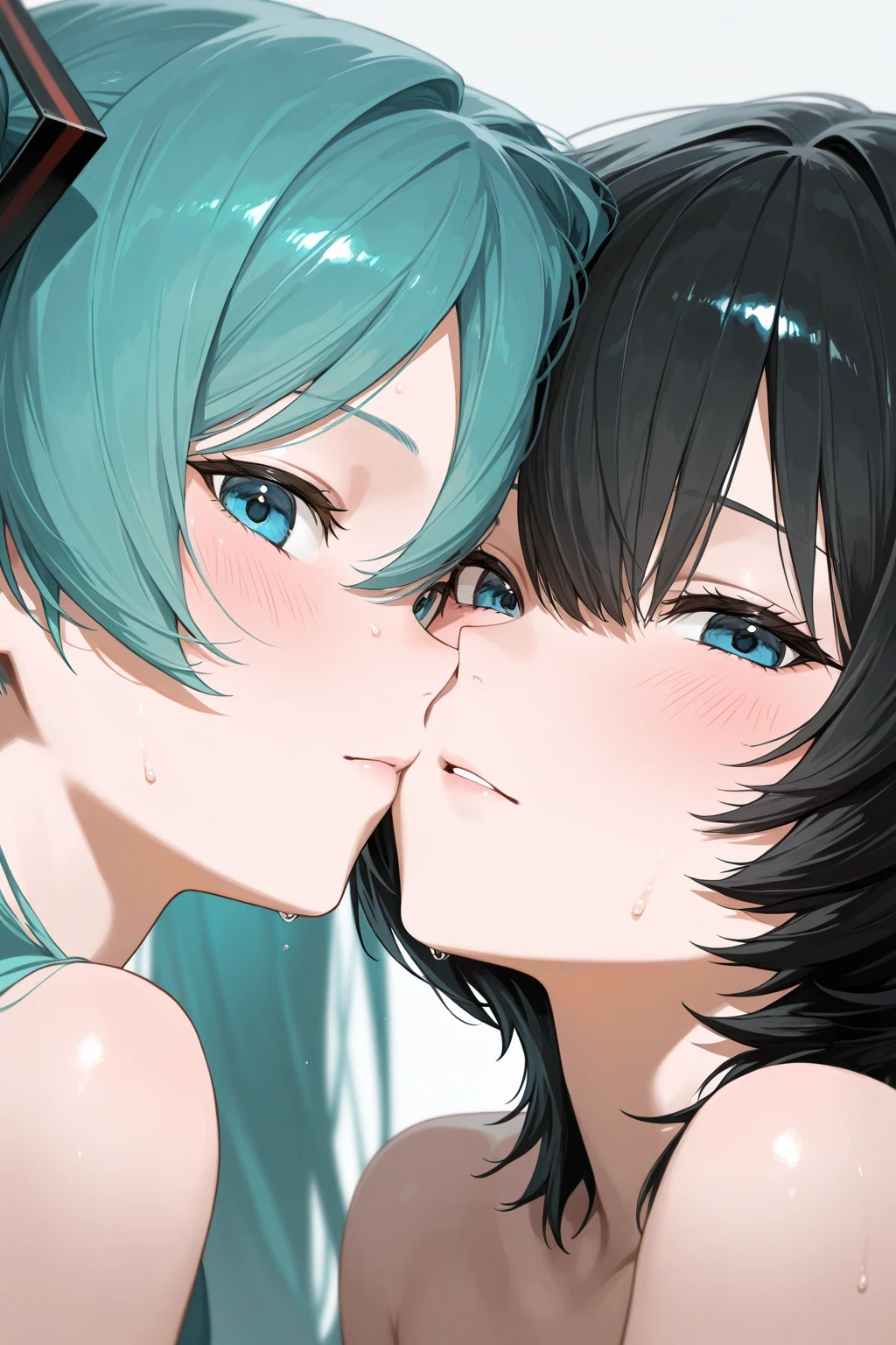 darknees is kissing aqua