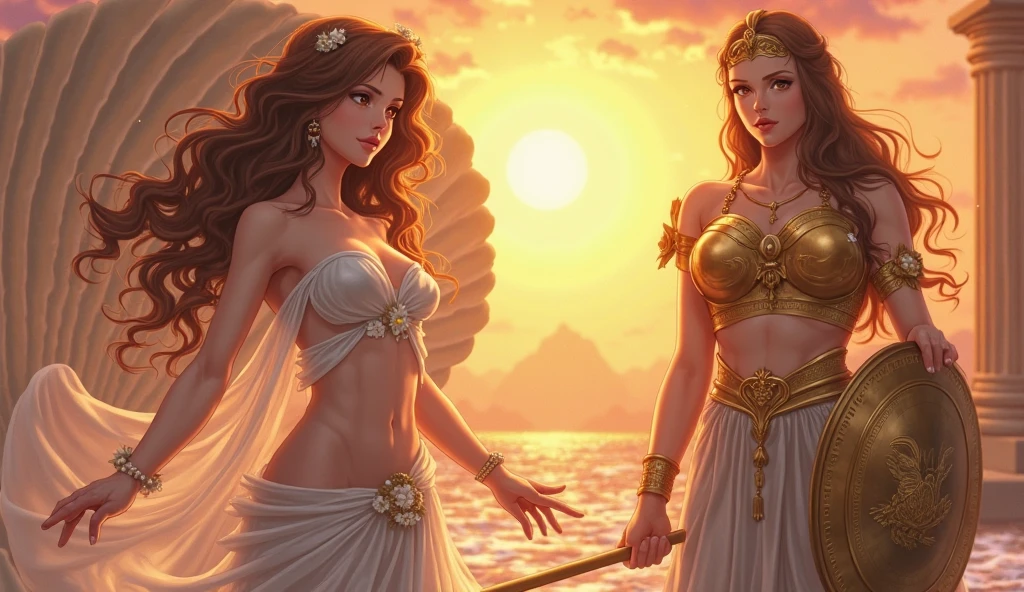 Greek mythological goddess. Half woman, Half snake with a trident in his hand. Looks evil and seductive