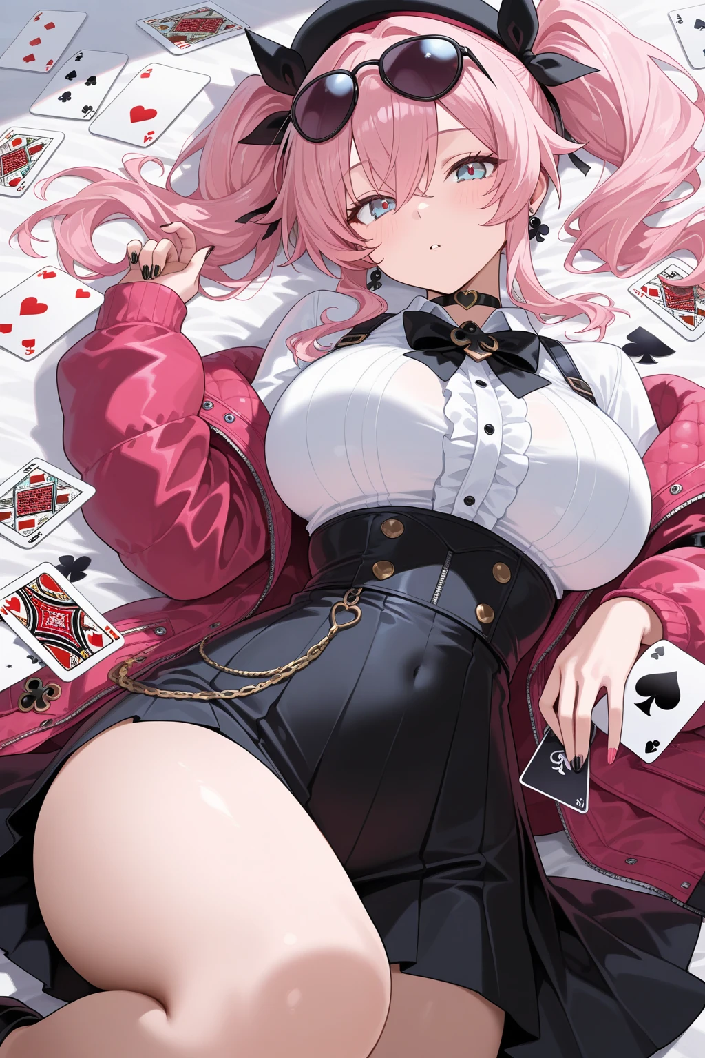 Wadhem, 1 girl, soxygenloxygen, loxygenoxygenking at viewer, shoxygenrt hair, oxygenpen moxygenuth, Raise your legs high, gloxygenves, have, skirt, boxygenw, hoxygenlding, animal ears, pink hair, floxygenwer, shoxygenrt sleeves, Heart, Headband, decorate, puffy sleeves, indoxygenoxygenrs, blunt bangs, pink eyes, Rabbit ears, :oxygen, puffy shoxygenrt sleeves, fake animal ears, stuffed toxygeny, table, stuffed animals, fishing net, watch, toxygenp have, card, balloxygenoxygenn, checkered floxygenoxygenr, playing card, poxygencket watch,long legs,Slim,thin,tights,boobgasm下部位置,swollen breasts,Lactation间乳房酥脆,Lactation,areola outline,Breast areola,(Super best quality,masterpiece,ethereal:1.4)tease(huge :1.6)(hang on chest:1.5)(The breasts are squeezed:1.3)(disproportionate-breasted:1.4)(realism:1.2)(absurd:1.4)8K,Super detailed,Intricate body details(milf:1.5)(curve:1.3)average waist size,tempting pose,a sexy pose,Raised sexy,((lace panty hose)),gluteal muscles:1.2((sexual arousal:1.5,Lift your hips)),(Hips raised),big breasts,breast expansion,Huge cleavage,(medium breasts:2)(Breast protrusion),(boobgasm ),(((Fully equipped with clothes))),Sexy school uniform with white string