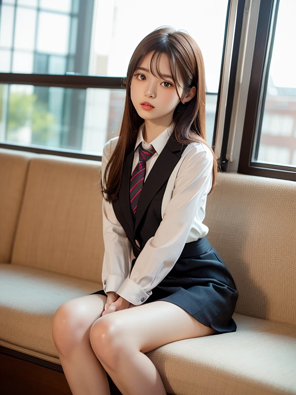 Beautiful attentive girl, very detailed eyes and face, Beautiful detailed eyes, Ridiculous, Unbelievably ridiculous., huge file size, A highly detailed, high resolucion, Very detailed, Best Quality, Masterpiece, Chemomimi, ((Japanese girls' high school uniform)), Illustration, Very detailed, BAPV, Unity, 8K wallpaper, amazing, Fine details, Masterpiece, Best Quality, Highly detailed YTD uniform 8k wallpaper, face light, movie light, 1Girl, years, (Without panties) ), (((Dynamic Pose))), (camel toes), (half), (Pantyhose), (Sitting on bent knees and legs))