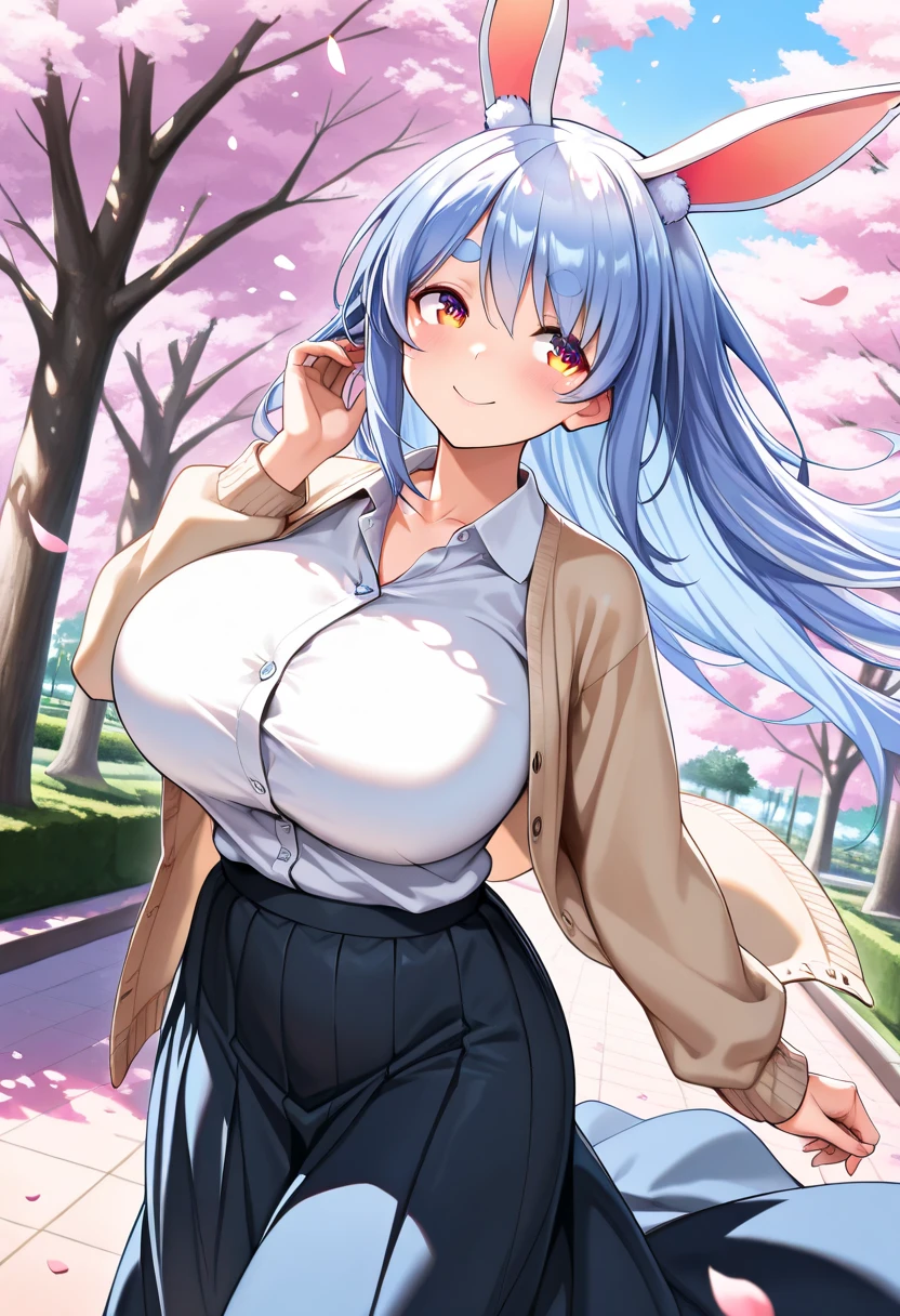 High resolution,masterpiece, highest quality, smile , Con_Kanaho, (((busty))), ((breast milk)) ,1girl, nipples, large breasts , censored , cum on breasts, nipples visible through clothes ,sensual body, heart in the eyes , Her cheeks flushed, vaginal secretions , cherry blossoms, street, sakura