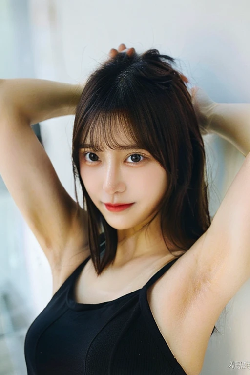 RAW images, 16k, color, images, (only for 1 girl), beautiful face, very detailed face, very detailed eyes, very high quality neck, beautiful hair, very detailed hair, high quality hair, very detailed skin, very detailed skin, very high quality legs, very beautiful legs, (very detailed armpits), very high quality armpits, ((armpit fetish)), ((ultimate high quality armpits: 1.3)), recessed armpits, ((((Dimpled armpits)))), ((((Deeply wrinkled armpits)))), ((Pigmented armpits))))), {{{Heavily pigmented armpits}}}, ((Deep wrinkled armpits)), pigmented armpits, (Shorts),