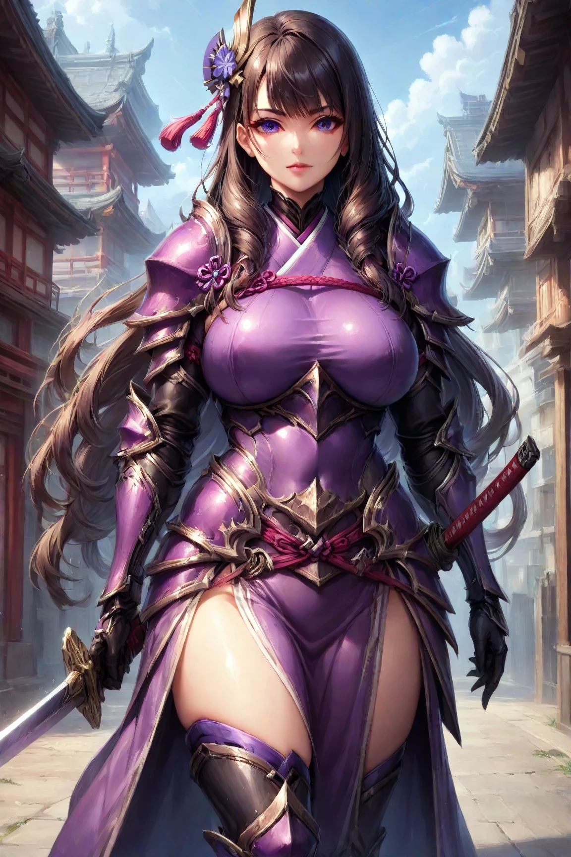 (((masterpiece))),best quality, illustration,
(beautiful detailed girl),beautiful detailed glow,
(beautiful detailed eyes), eyepatch,
midriff,{{{half closed eyes}}},,big forhead,blank stare,
assassin, holding weapon, holding dagger, red hair,
{{{{{{detailed cute anime face}}}}}},(((masterpiece))), <lora:jingke:1>