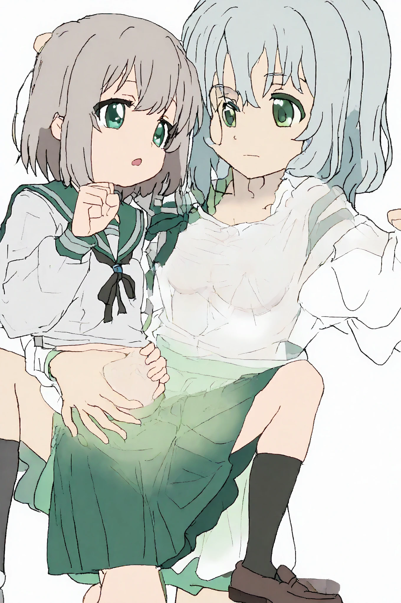 beautiful detailed girl,(masterpiece,best quality,extremely detailed:1.2),((cowboy shot:1.1)),(solo,10 years old,kawaii,slender,small breasts:1.25),(pained look:0.8),((white underwear) in ((Torn school uniform)):2),(dirty:2),blush,shy,weep,standing,(deep forest:1.5),(hug:0.4),rating: general, newest,Sexy face