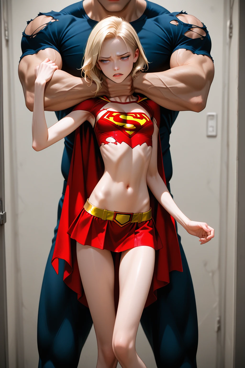 Anime picture FULL HD. A young man with a good figure and tight muscles wearing long pants, a tattoo on his chest, a handsome face with a mustache, holding hands with a sexy woman with beautiful breasts, good looks, wearing a red evening gown, dancing with a young man wearing long pants holding hands. There is a tattoo. The background is a dark evening event in a conference room. Movie quality. Very detailed work. Beautiful picture of a woman with blonde hair. FULL HD picture quality in movie theaters