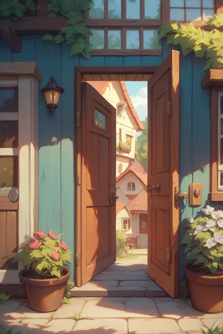 Uraraka is naked, crying, and standing in front of a house door