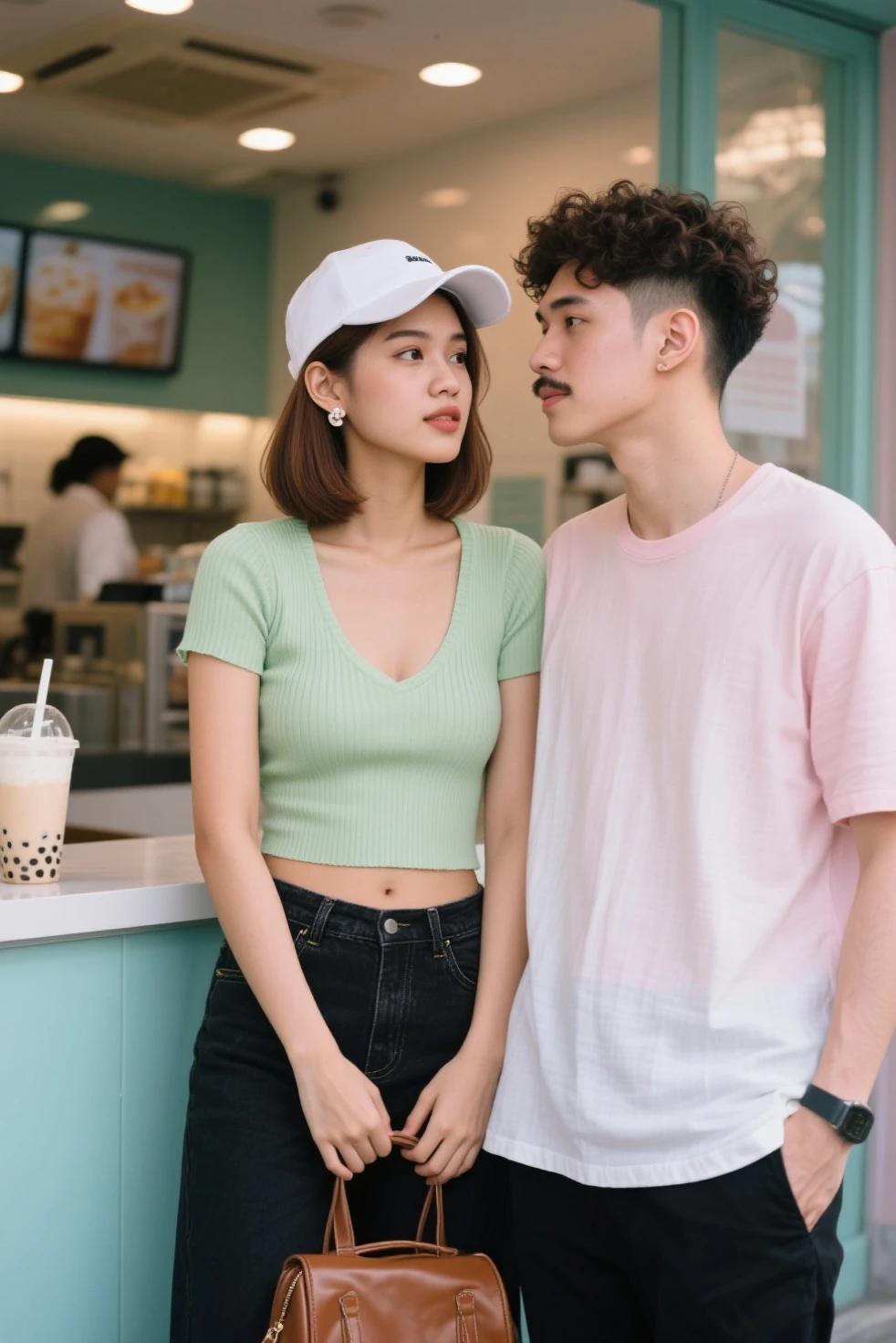 Sad couple eating ice cream