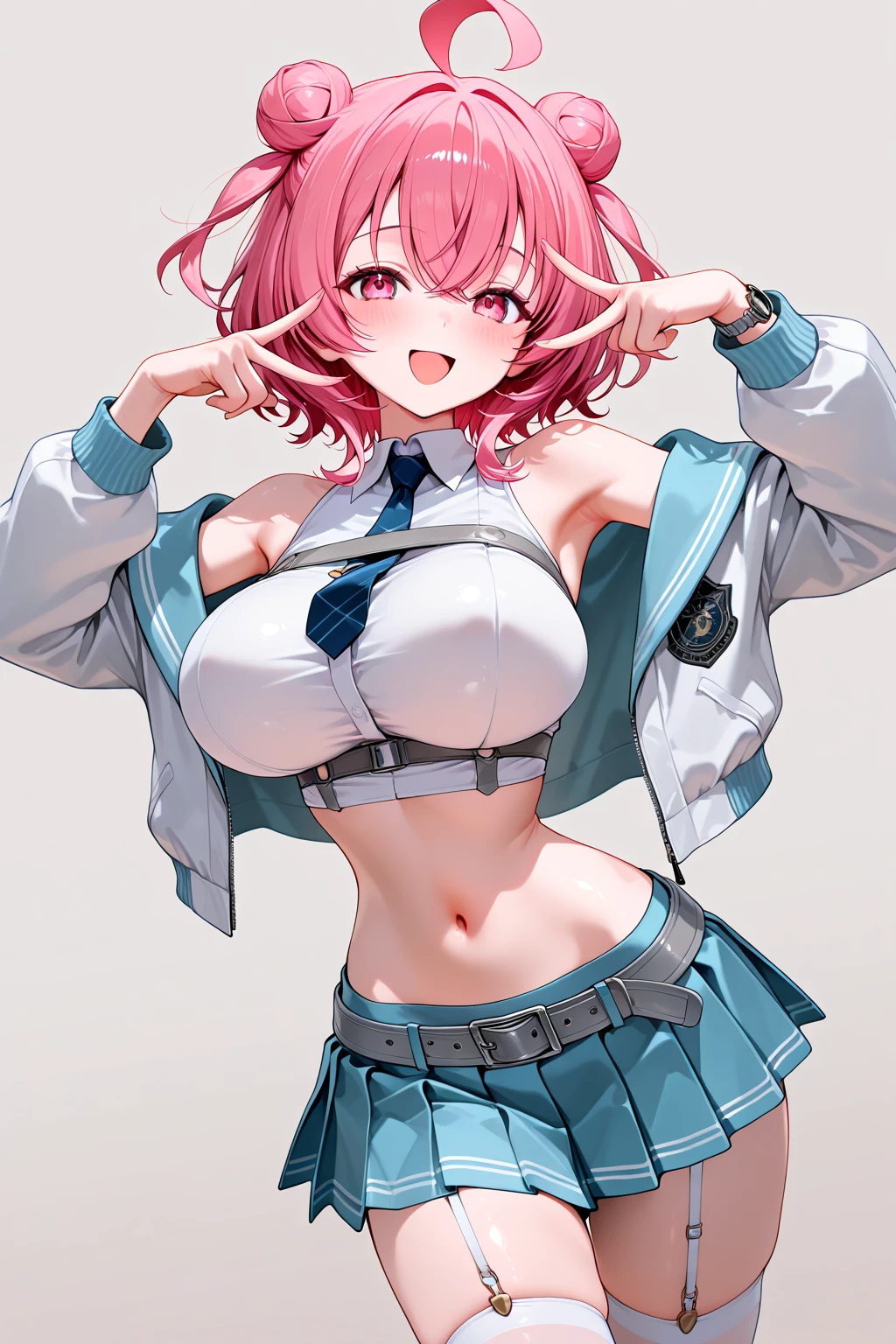 (8K、RAWE Photo、highest quality、masterpiece:1.2)、(real、photorealistic:1.37)、1 beautiful Japan 、crossed arms、 perfect body、18-year-old、Sexy  uniform、Medium Boob:1.8、(Photographing the subject from below)、(((hanging breasts:1.5, BreastsApart:1.8, BreastsApart, BreastsApart, underboob、Are thin)))、underboob、oily skin:1.5、thin、 (Sexy uniform with a slight view of the underside of the chest)、((目に見えるunderboob:1.5、Uniform with visible ribs and belly button))、Super miniskirt visible、((look at the audience)), とても赤面、笑顔