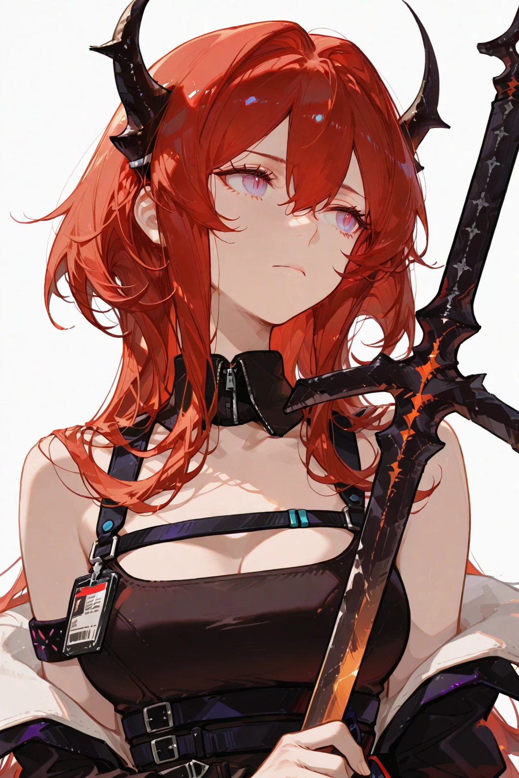 ((masterpiece, best quality)), (1 girl, small breasts), tan marks, dark skin, tan, disgust, from below, standing, hands on hips, upper body, wide shot, red short hair , cat ears, (cloak, glasses, lower milk), (breast harness, muscular, wide hips, thick thighs, navel, thigh strap, leather long pants), boots, ((holding a dagger in the handle, dagger&#39;s Battle posture, outdoors, adventurer, bandit \(final fantasy\) ))), forest, dungeon background, nature, medieval, reflected light, raytracing, delicate background, ((wide shot)) ((detailed face Features)), Shallow Depth of Field, [Volume Fog], Cinematic Lighting, Reflections, 8K Resolution, Subtle, Absurd, Realism, Absurd, High Detail, (Ray Tracing), High Resolution, Ultra Detail, Physics Base Rendering, Surreal, Natural Light, (Highly Detailed CG 8K Wallpaper), (Very Delicate and Beautiful), (Masterpiece), (Highest Quality: 1.0), (Ultra High Resolution: 1.0), Beautiful Lighting, Realistic Shadows, [HiRes], Detailed Skin, Super Detailed, (Realistic, Photorealistic: 1.4)
