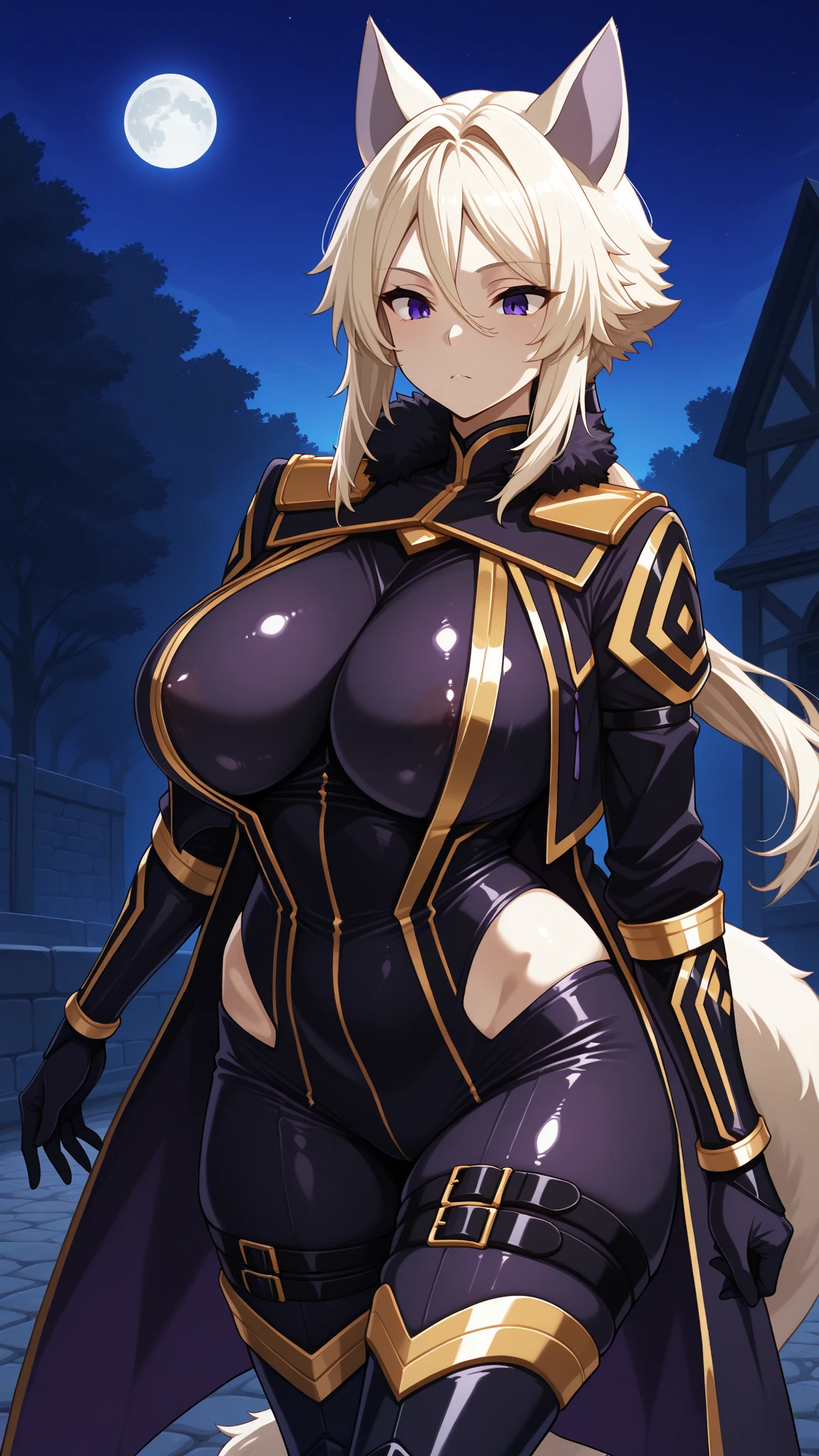 beautiful detail eyes, (realistic skin), beautiful skin,(masterpiece))), (((best quality))), ((ultra-detailed)), (highly detailed CG illustration), young girl,big breast, short blonde hair, wolf cut hair, Fox ears, violet eyes, large breast, curvy ,cleavage, cartoon picture of a woman in a black dress posing for the camera, seductive anime girl, oppai, thicc, with a large breasts, with large breasts, revealing clothes, (sfw) safe for work, oppai proportions, anya from spy x family, perfectly shaded body, cleavage, big breasts!, beautiful alluring anime woman