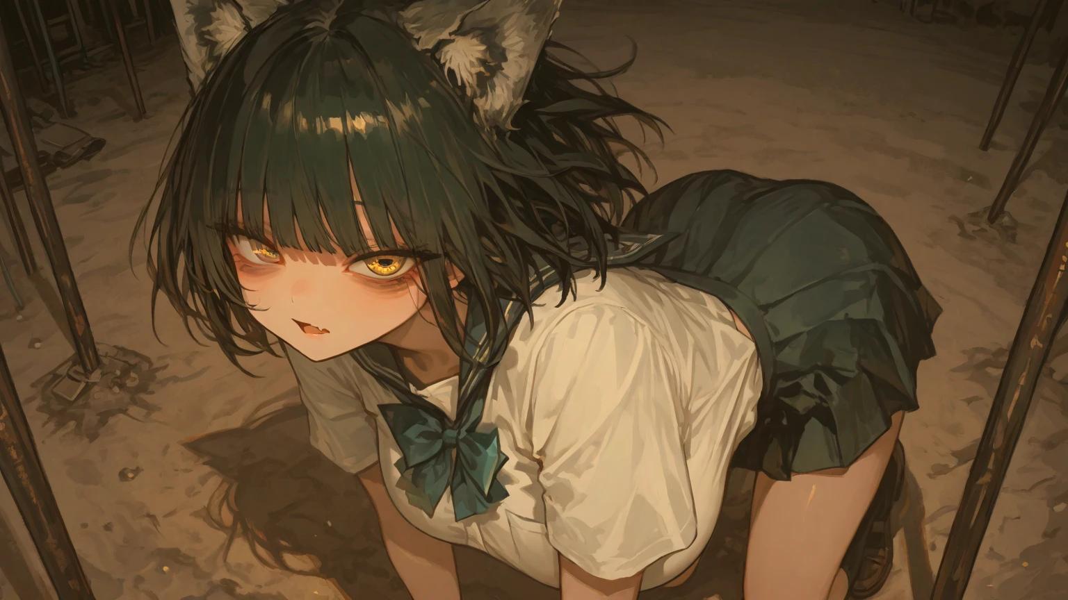 (Masterpiece, Best Quality:1.2), 独奏, 1girl, tatsumaki, unamused, closed mouth, looking a viewer, sitting, 她穿着敦煌飞天衣服, thights, широкие thights,