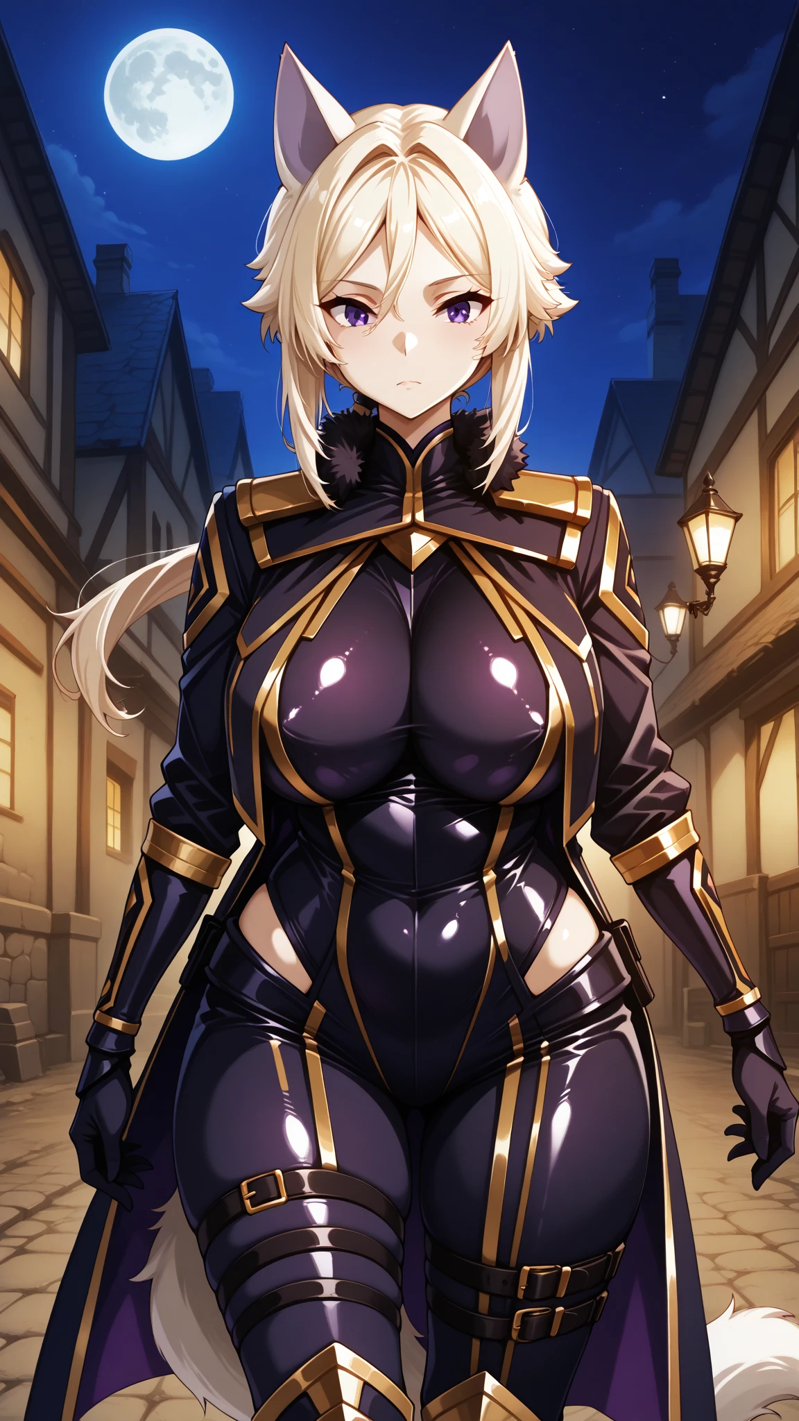 masterpieces, Detailed, Detailed eyes, mature female, Milf, a 1girl, ahoge, alternate costume, black gloves, black thighhighs, wide thighs, blonde hair, braid, Breast, coat, gloves, Green eyes, hair between eyes, holding, big chest, Long Hair, looking at viewer, military, military uniform, serious, side slit, upskirt, solo, standing up, hips, hips, uniform, big chest, single hair bun, French braid, garter straps,