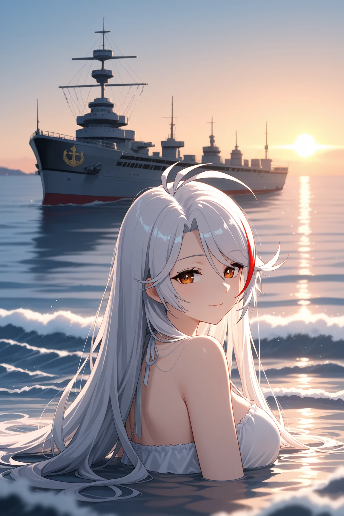 (masterpiece,best quality:1.6),
(solo,1girl,bishoujo,bust),
scenery,(dusk), ocean, beach, cloudy, reefs, ships,
flower,butterfly,