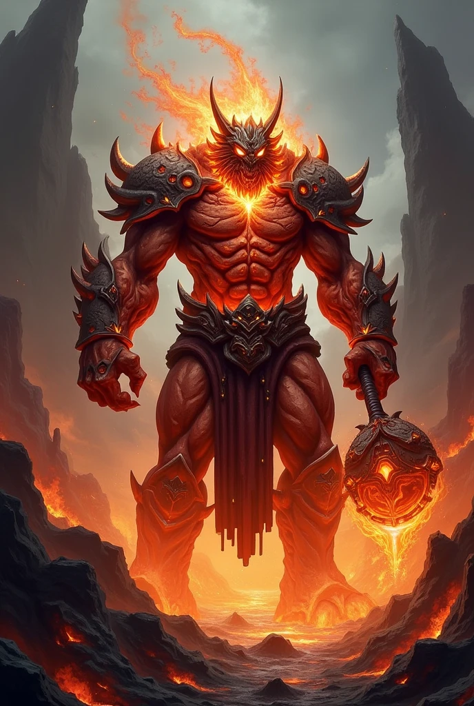 In the heart of a fiery volcanic landscape, an imposing Lava Demon stands proudly, embodying the raw power and beauty of a living hell. His muscular form, adorned with intricacies, fire tattoos, It is proof of the mastery of the artist's hand. Captured in an 8k RAW photo, This masterpiece has best quality and ultra-high resolution, revealing every dynamic detail of the demon's form.
Dynamic natural lighting bathes the scene in vivid shades of orange and red, throwing long, detailed shadows that play with the rough, rocky terrain. At an intrinsically composed dinner show or
