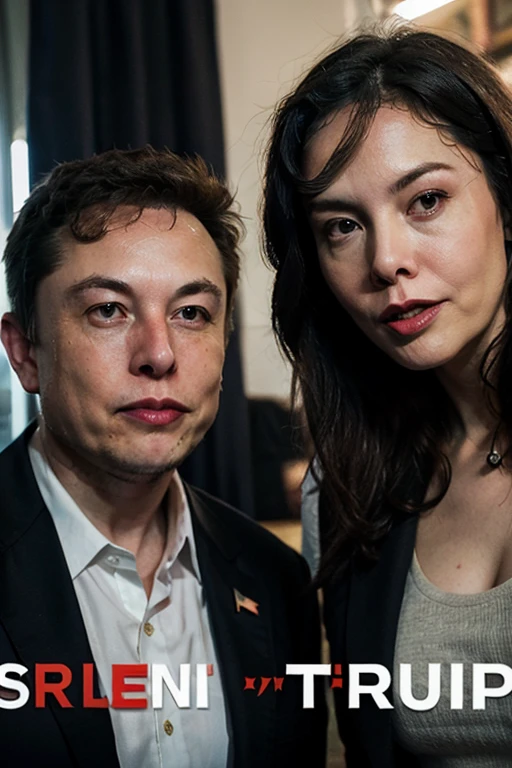 Elon Musk and Jeff Bezos posing together in one photo,and sitting wearing stylized suits, one has dark hair and one is standing, one is sitting on chair and one is standing behind him, grand window, dramatic realistic lighting, very realistic, realistic skin, realistic skin texture, realistic hair texture, realistic, detailed face, detailed eyes, detailed mouth,
Coserene, majestic, professional photography, sony alpha 7 series iv, UHD, 9999K , lens 24mm, iso 300 , f1.0, aperture 1/100, ultra detailed, hyper realistic model:Sreal