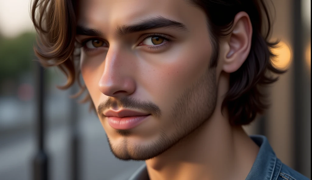 Best quality, masterpiece, ultra high res, (photorealistic:1.4), raw photo, handsome male,  hair