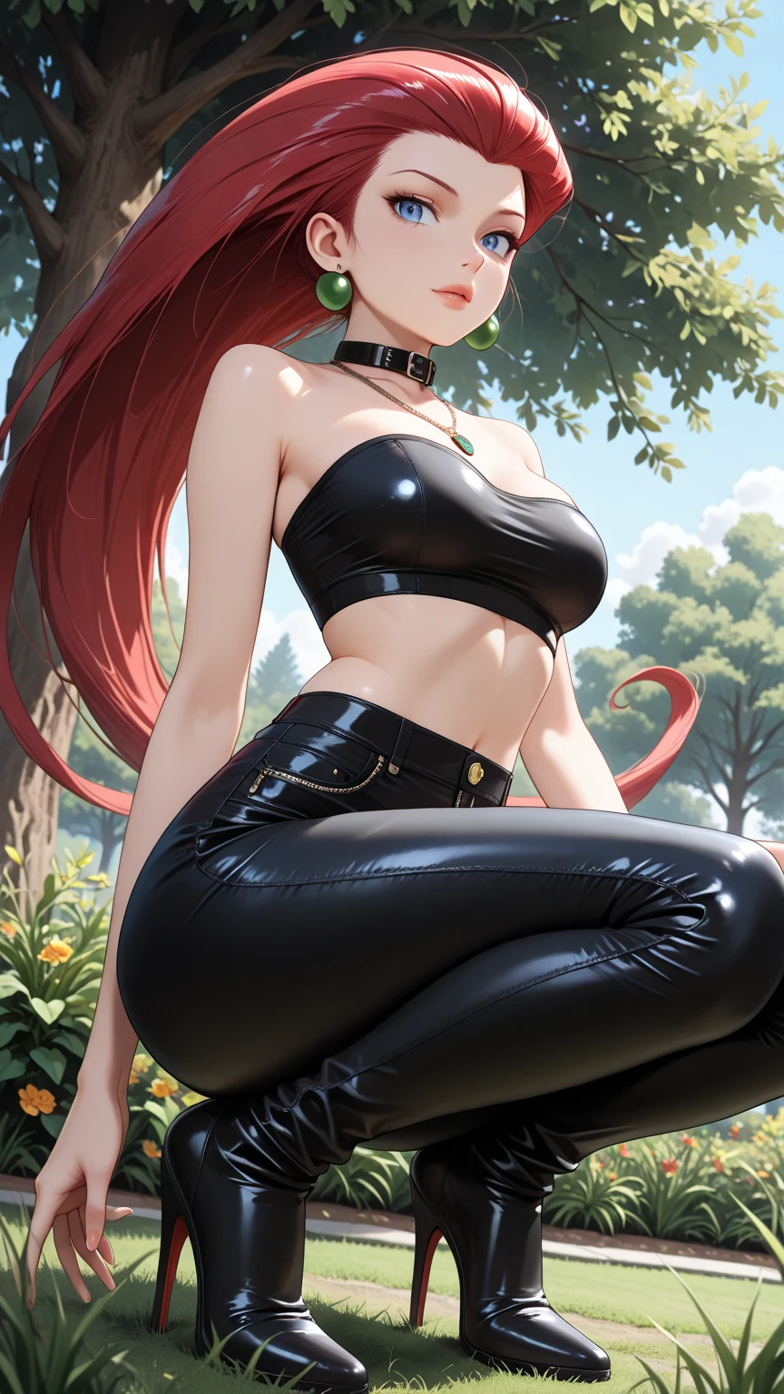 (masterpiece, best quality), 1girl, 22 years old, outfit-gls, sweater, high-waist skirt, long skirt, perfect ass, red hair,