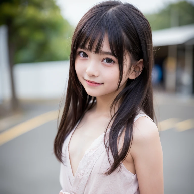 ((detailed face)), (single girl), ((highest quality)), ((load 8K)), (super detailed), 8K, highest quality, highest quality: 1.1, masterpiece: 1.3, ultra high resolution , (Perfect face, Japanese, 6 years old, girl, cute, elementary school student, private elementary school, sea, smile, white bikini, T-back, camisole, pink T-shirt

