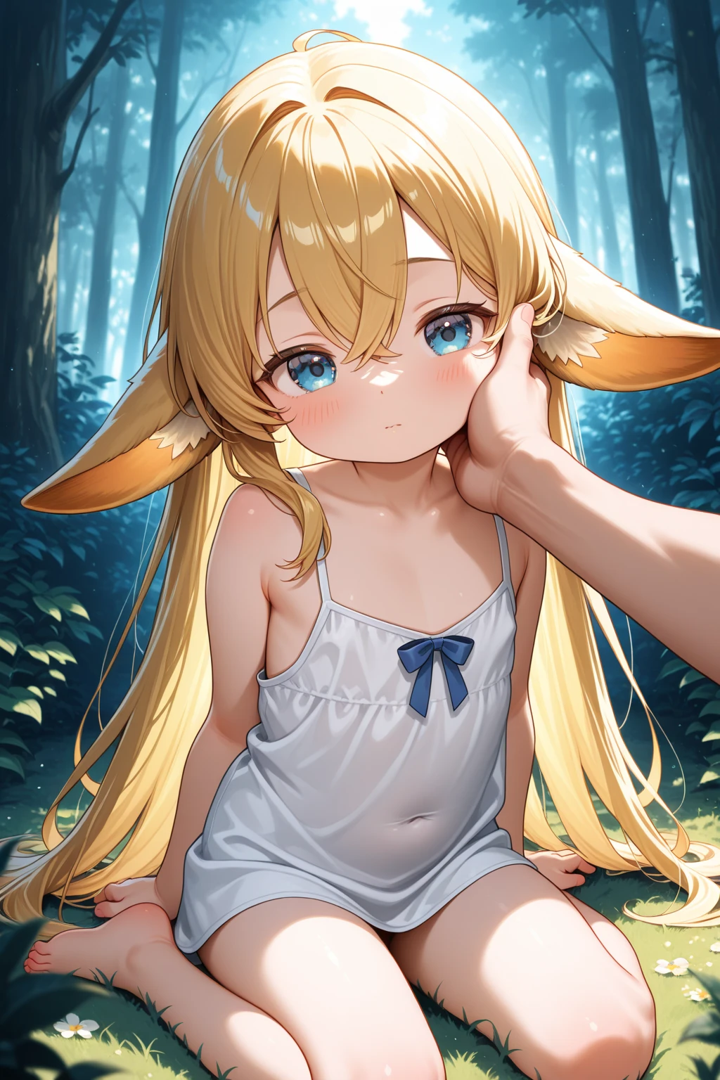 8-year-old girl, my_Irumui,
she has (Blonde).
(Eye color is turquoise), SFW,
Blonde Hair、Short Hair、Cat ear、(Blonde rings:1.5),
White skin, Wooden village, (Flat Chest), Denim shorts,
outside, bright,, Pink hoodie,I tried drawing it in the style of Made in Abyss with the belly button sticking out.,
Soft lighting and detailed environments、Create immersive environments that inspire your imagination、Delivering high quality visuals, Dim lighting, Sharply focused, Octane Rendering, 8K Ultra HD