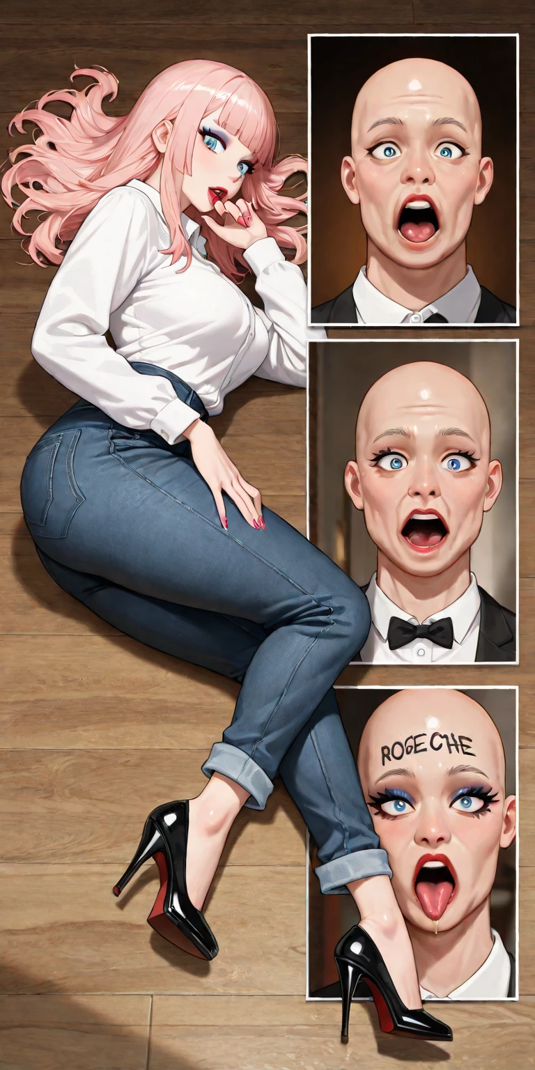 <lora:MadarakiFran:0.9> madaraki_fran, labcoat, huge_breasts, futanari, sitting, bottomless, <lora:Erect Horse Penis v7.7:0.8> erection, large penis, large testicles, cock sheath, dark testicles, pink penis, blonde_hair,, beautiful, (masterpiece:1.2), (best quality:1.2), perfect eyes, perfect face,<lora:perfectfingers:1.0>