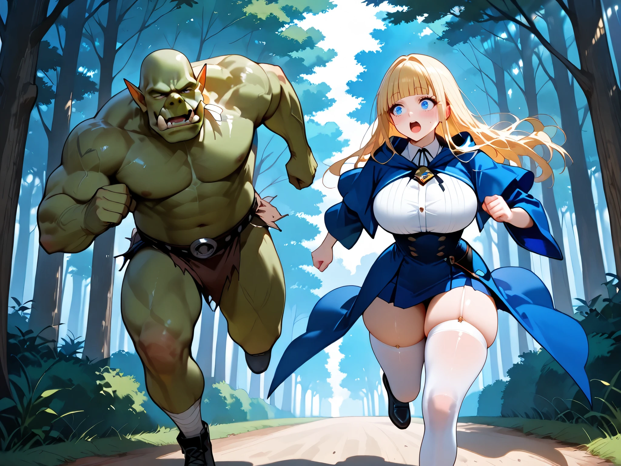 masterpiece, (((goblinriding, a goblin is riding a girl))), goblin, multiple goblins, goblins, (((all fours))), 1girl, (strapless dress:1.1), (nose hook), reins, collar, chain, rope, obey, happy trance, smile, hair ornaments, expressionless, emotionless, blank eyes, empty eyes, mind control, apocalyptic background, monster, glowing eyes, horror, goblin gangbang, huge breast, Large Breast, medusa_ubw, absurdly long hair, purple hair, floating hair, dress, short dress, thighhighs, strapless, blindfold, detached sleeves, forehead mark, choker, cleavage