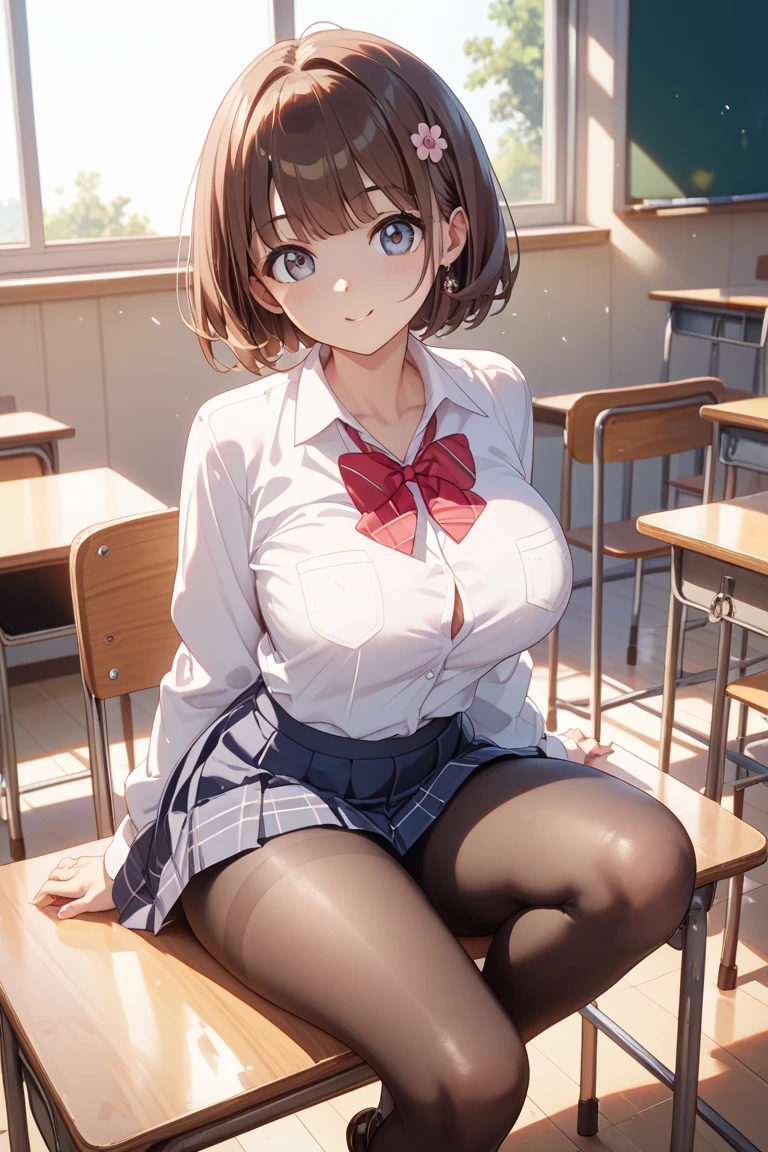 high school girl, masterpiece、Highest quality, NSFW, {Large Breasts}、classroom、classroom、classroom、classroom、classroom、All Nude、All Nude、All Nude、Big Breasts、Big Breasts、Big Breasts、Sitting on a chair、Sitting on a chair、Sitting on a chair、Sitting on a chair、Sitting on a chair