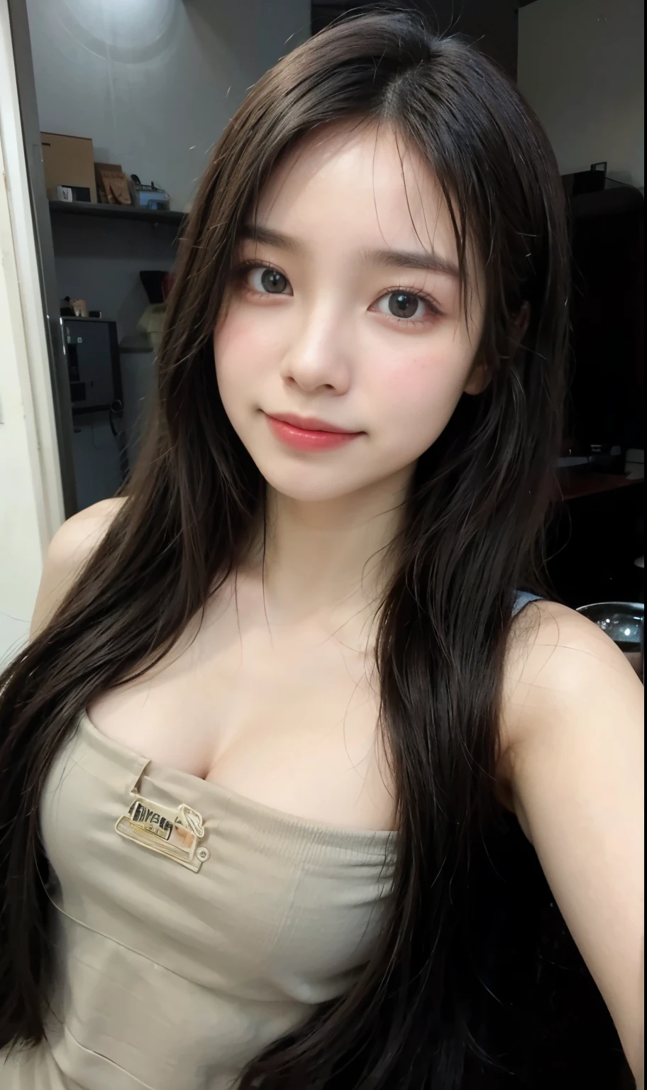 ((top-quality、8K、masuter piece:1.3))、1 female、Beautiful girl emphasized slender swimsuit:1.3、(Hairstyle Short、small tits:1.2)、Plain clothe:1.2、in a house、hyperdetailed face、A detailed eye、Double eyelids、18-year-old beautiful girl、de pele branca