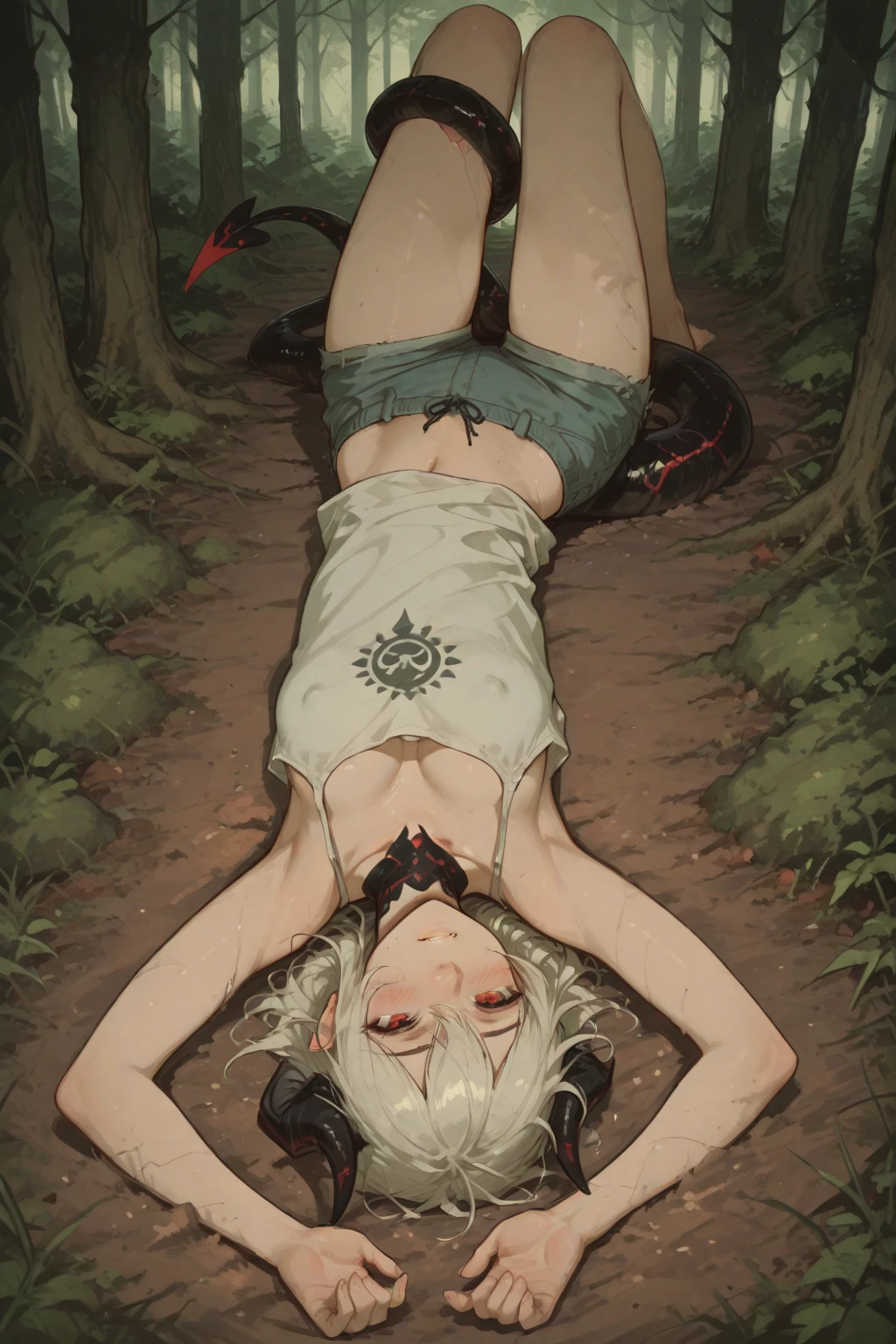 ((best quality)), ((masterpiece)), (detailed), 1girl, off-shoulder sweater, a fairy, various different types of insect wings, NSFW,Covered with tentacles, encoiled by tentacles, Tentacles around the body, many tentacles, captured by tentacles, bound by tentacles, trapped by tentacles, Fine details,Tentacled,Tied with tentacles, roaming tentacles, drooling,Crying,horrified expression, panic, fight for survival, Detailed body,Full limbs,NSFW, being pulled into a flower, wild environment, jungle, terrifying floral environment, horrific nature, predatory flora, fairy catcher, fairy trapper, fairy catcher plant, fairy trapper plant, fairy catcher flower, fairy trapper flower