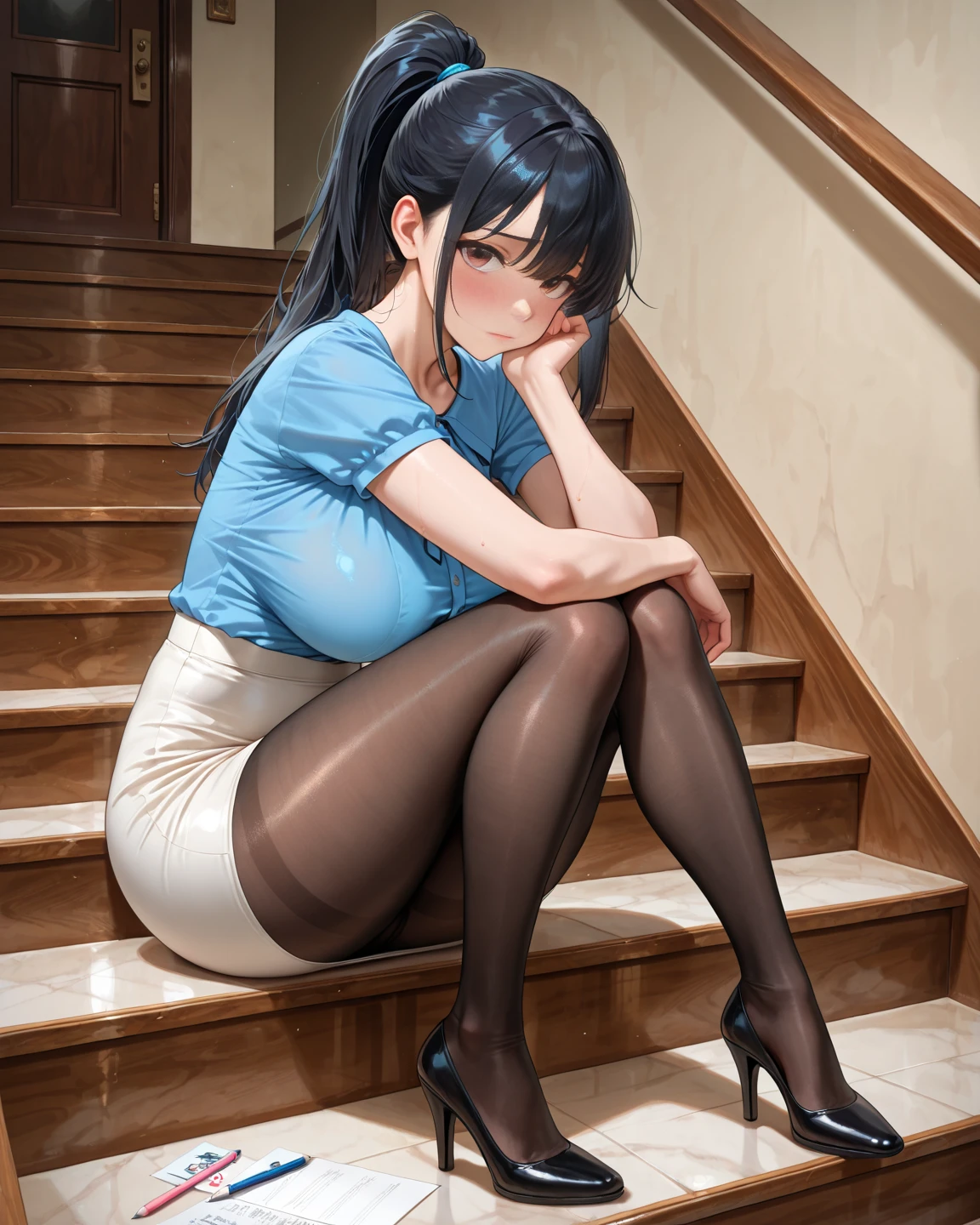 make realistic、Extra large breasts,Chest sheer,Face Real,Smile,Leg thicker,Big buttocks,sexly