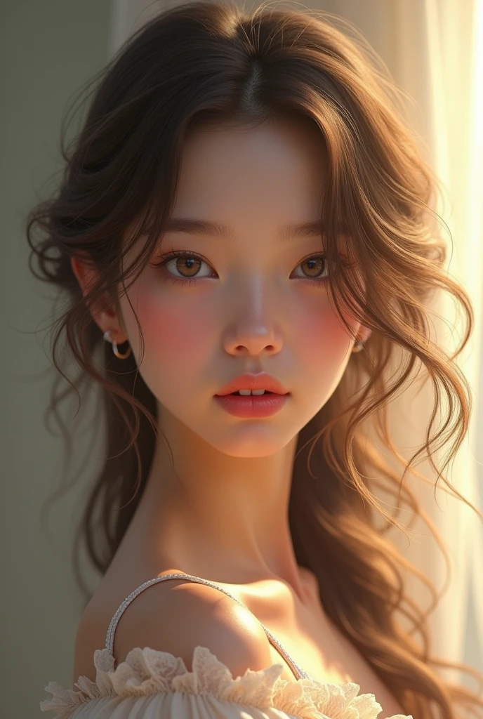 A teenage girl with brown hair