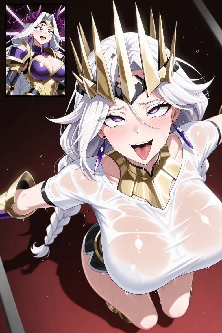 (Esbian all over:1.1), White thighs,(Couple:1.4),,Close-up portrait of a woman in gold armor, Girl in Armor, ビキニアーマーのfemale knight, Gold Bikini Armor,Gold Bikini Armor, Gorgeous Female Paladin, female knight, 美しいfemale knightの, Beautiful Armor, Slender、Gold Bikini Armor, Exposed abdomen, Glamorous Gold Bikini Armor, Stunning Armor, Vertical belly button、Skin radiance、Rough-skinned Esbian,Futomo,Silver Armored Boots,Don
