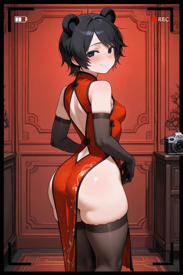 Lingerie design inspired by ladybug (Miraculous), in various views (front and back)