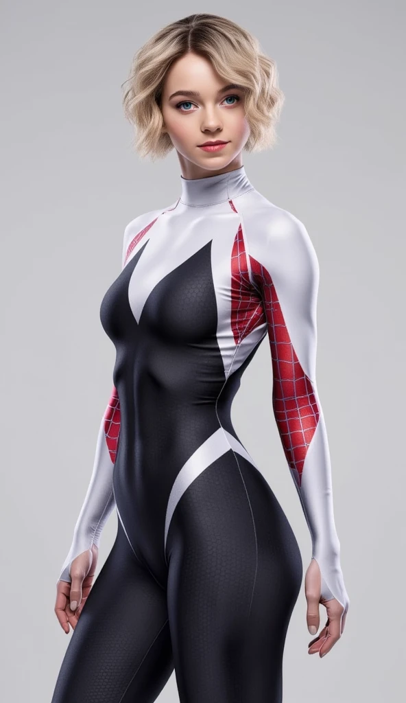 SpiderGwen,Rear view,Cocked buttocks