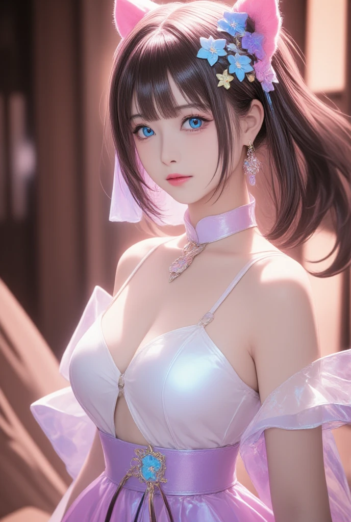 (masutepiece:1.3, high details, Super Detail), Textured skin, Anatomically correct,top-quality, hight resolution,(Best Quality, awardwinning, 16 K, in 8K),Bride in Cadillac convertible、RiceShower、Fluttering petals、chies、