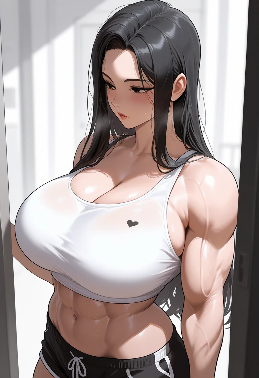 Tifa lockhart,blush,(Smirk,open mouth),longing unsatisfied,squatting on the ground,tmasterpiece,Huge stacked breasts,The kinky is exposed ,(Surreal breasttremely full breasts)),((Super large)),Big breasts Thin waist,(((Extremely large breasts))),seductiv,High detail,hyper qualit,high resolution,8K,8k smooth,(reality: 1.2),(Highly realistic,Ultra-realistic,photograph realistic),(Realism: 1.2),Solo,(Perfect feminine curveig breasts:2),(Huge breasts:2),(gigantic cleavage breasts:2),(Large breasts:2),(Bare tits:1.4),(chiseled abs : 1.1),Nice strong legs,,(Curvy:1.1),Narrow waist,(gigantic hip:1),(Thick thighs:1),(Thick legs:1),Muscular,(body builder:2)