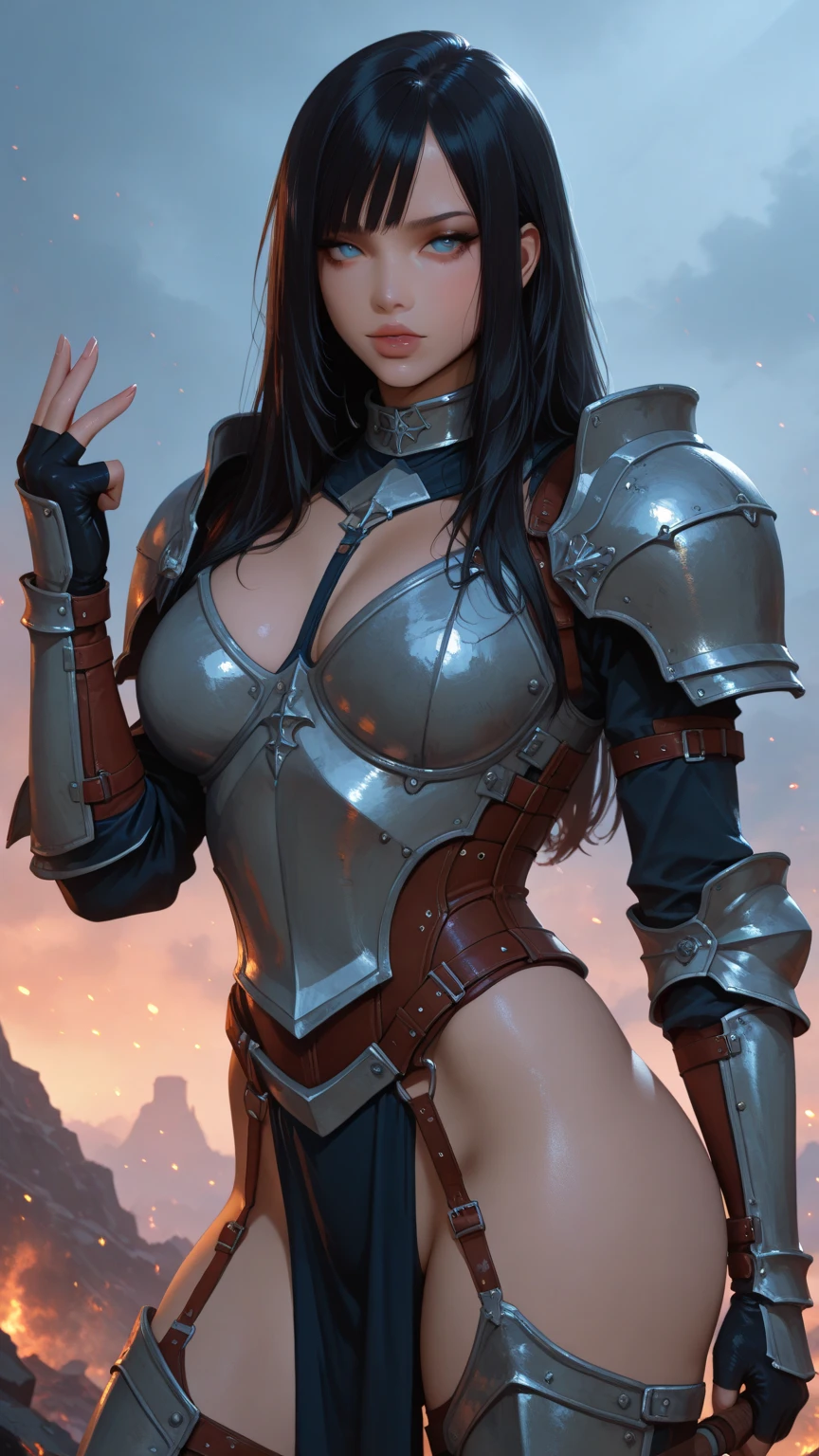 woman, ((long hair)), (chainmail on head) ((beautiful)), ((coif on head)), ((chainmail headdress)), ((head covered by chainmail armor)), (((chainmail))), adorned in medieval armor, (Aletta ocean face), twerking, (small breasts:1.3), metal muscles, emanating a medieval elegance and marvel, armor pump boots, ((breastplate)), ((chainmail coif)), ((chainmail on head)), small armband, (shoulder armor), gauntlets, ((armored thong:1.5)), sword, shield, exposed midriff, (puffy lips:1.3), detailed eyes, ((slendered abs:1.3)),(pissed off), wide hips, (puffy lips:1.5),rim lighting, side light, cinematic light, ultra high definition, 8k, film grain,best shadow, light particles, detailed skin texture, detailed gem armor texture, detailed face, intricate details, super detailed, bright, spiked heel boots