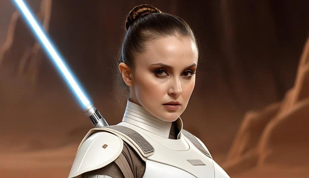 a close up of a woman in a stormSoldier costume, female stormSoldier, lonely female character, wearing shiny stormSoldier armor, Padmé Amidala, in a Star Wars sequel, a star wars imperial agent, Jaina only, ((Pauley)) in Star Wars, star wars character, Soldier, Mara Jade Skywalker, of the mandalorian (2019)