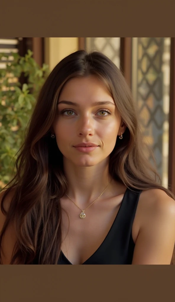 Arafed mujer sudadera, Chica sexy con ojos marrones, Retrato de Kaia Gerber , brown hair and large eyes, selfie de una mujer joven, Ojos Dormitorio , sin maquillaje, Maquillaje natural, staring directly into camera, cara con artgram, maquillaje fino, Impressive long-lasting shot, En el gimansion, escote