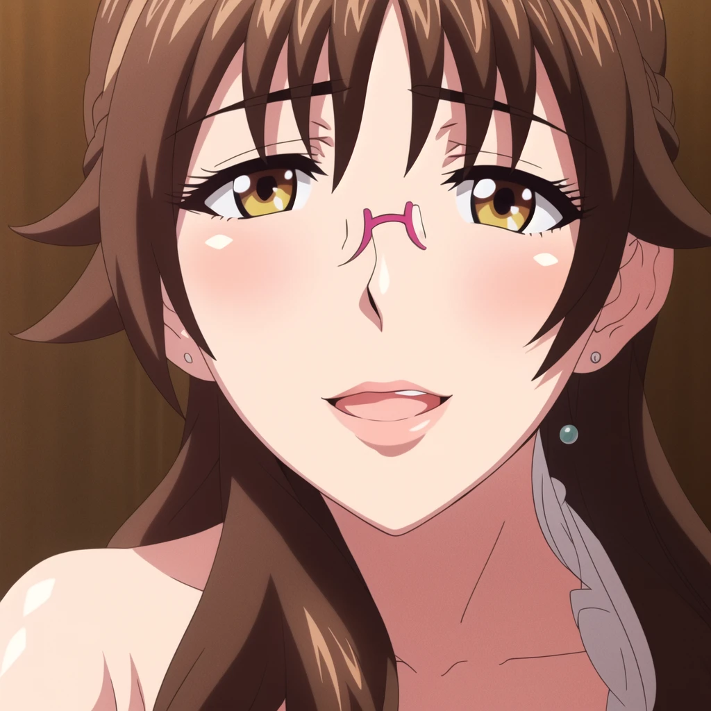 aavenus, BREAK,official art, POV, 1boy, paizuri, breast squeeze, anime screencap, upper body, 1girl, glasses, white lace bra, (large breasts:1.2), long hair, black hair, hair bow, black eyes, indoors, looking at viewer, nsfw, masterpiece, best quality, very aesthetic, absurdres