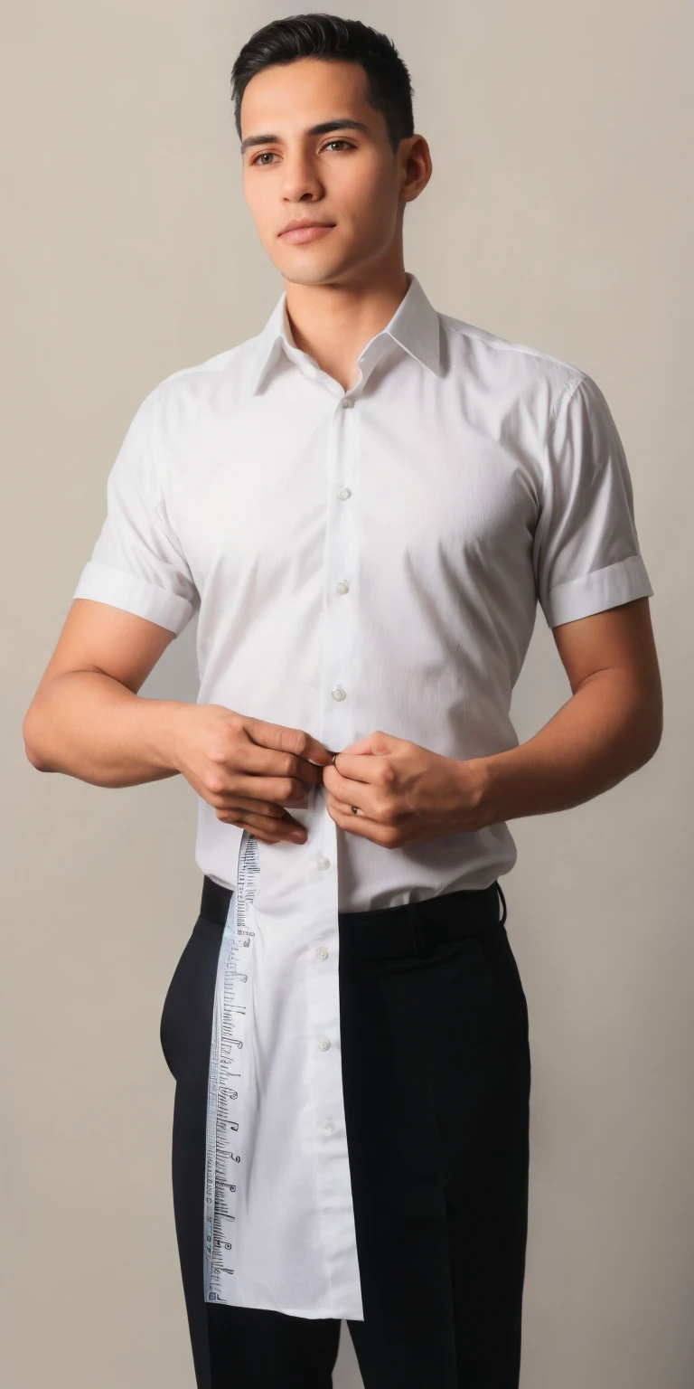 Masterpiece, best quality, High quality, วอลล์เปเปอร์ CG unity 8k ที่มีvery detailed, depth of field, HDR,,photorealistic,very detailed, 1 man sitting on a chair, Asia, black short hair, , (Thai , white shirt), dark Blue cargo shorts, chest muscles, Big arm muscles, blood vessel, big muscles, Broad shoulders, looking at the audience, Balancing the eyes, (Make eye contact)