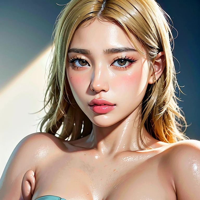 score_9, score_8_top, score_7_top, score_6_top, score_5_top, (beautifully detailed eyes, beautifully detailed lips, extremely detailed eyes and face, long eyelashes, flowing golden hair, one girl, young, perfect proportions, super detailed armpits, slim waist, navel, large breasts, large hips, (moist and detailed back of thighs:1.2), (wet detailed sensual crotch: 1.0), detailed buttocks, detailed backs of knees, greasy pearly skin, sensual, (sleeping on a towel on the beach:1.0), (hands up), ( M-legs, legs spread, wide open legs:1.0), (mouth open), heavy breathing, drooling, saliva trail, eyes closed, frown, seductive and very erotic facial expression, wearing thin and light pink triangle bikini, shot from directly above, symmetry, anatomically correct body structure, studio lighting, vibrant colors, bokeh), photo