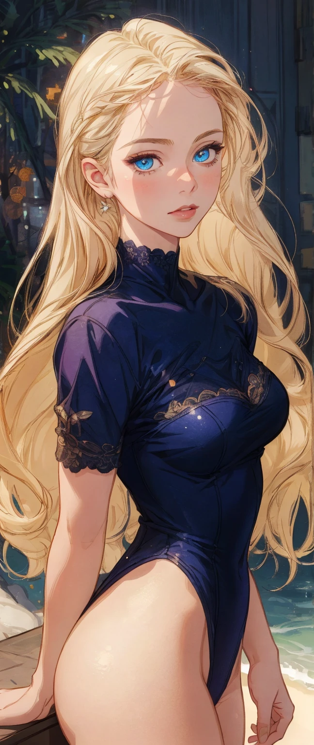 Lady,blonde,dress,beautiful,anime,tattoo