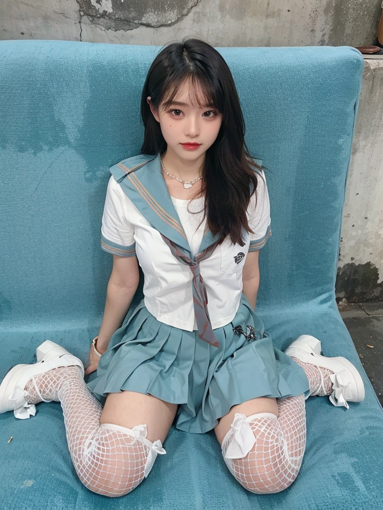 Top quality, Masterpiece, 超高分辨率, (Realistic, : 1.4), Original photo, (True skin texture: 1.3), (filmgrain: 1.3), in a panoramic view, Portrait, Very wide lens, Narrow waist, cowboy lens, (bangs, Inconspicuous, Cold light,) Night, Close-up, Tears, Short hair, neck long, ears sticking out, bangs, Big eyes, Brightly Colored Eyes, In the house, Dust, Tindall effect, (Facial expression), Sitting, (hitting a wall), Crying, Frowning, (Looking down), Nervousness, Tears, smiling happily
one girl, eyes and face with beautiful details, White jabot, pink dark V, Brown eyes,