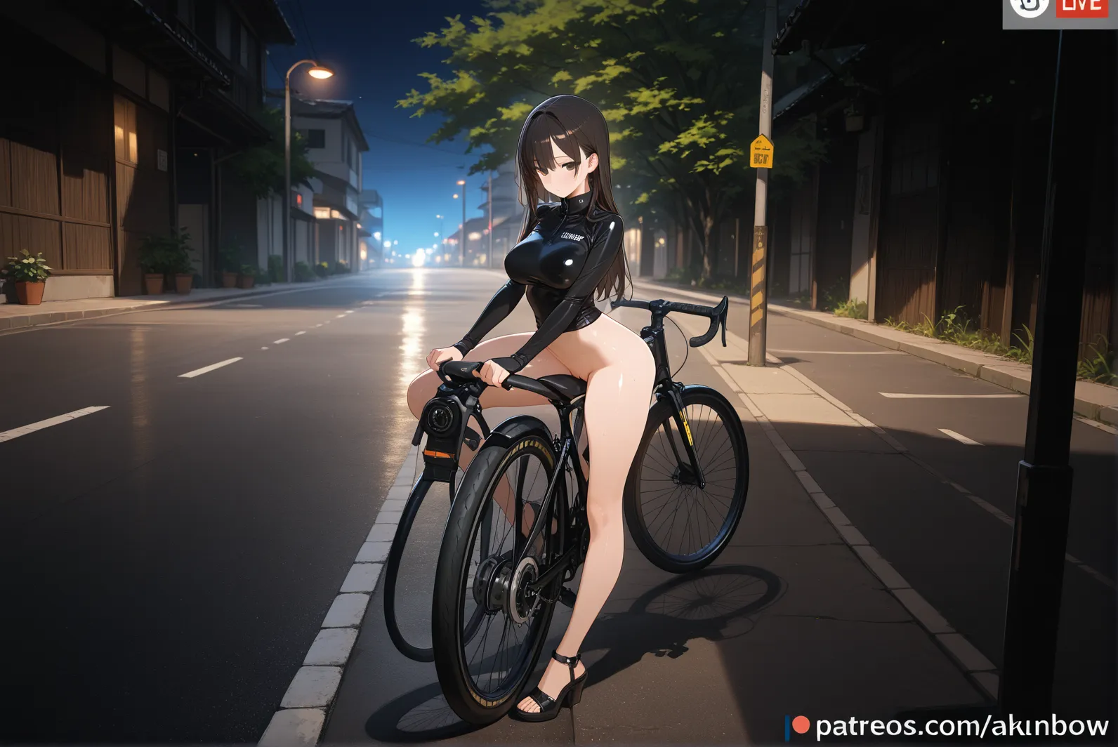 masterpiece、(((17 years old)))、(((Naked)))、(((go out、outdoor、sideways glance、Bicycle Girl、Photos of memories))、((exposed girl))、、超High resolution(reality:1.4)very beautiful, beautiful skin, slender,slender body、small breasts、small breasts、((Are thin、concave abdomen))、thin and long legs、 (Super realistic), (High resolution), (8K), (very detailed), (Super detailed), NSFW、obscene appearance、long-legged sports girl、model body shape、8 heads and bodies、ponytail、Black Knee Socks