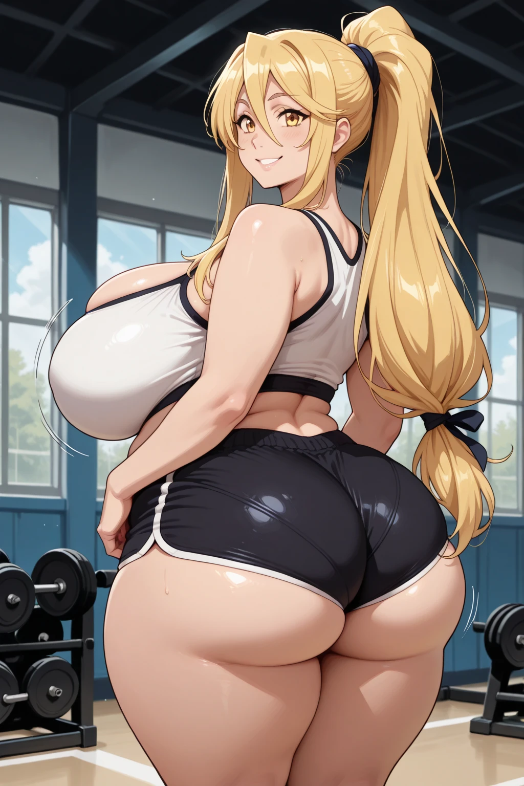 Best quality, massive breasts, massive ass, very curvy, dark brown skin, long blond hair, yellow eyes, slutty, gyaru, full lips, seductive, smiling, gym, workout, exercise, boob grab, groping, white clothes, yoga pants, gym, lifting, heavy lifting, darkskin, tan, white clothes, grop, multiple man, surrounded by men, groping woman , groping, men checking out women at gym, surrounded by multiple men at, massive ass, curvy milf, groping, purple ,white clothes , one women surrounded by men, horny men, groping , grab, groping, breast grab , groping, molesting , ass grab, groping , hand on ass, ass grab, molesting woman, ass grab, hand on ass, ass grope , groping ass, hand on ass, hand on ass, hand on ass, brown skin, tan skin, groped by man, clenching teeth , clenched teeth, eyes closed
