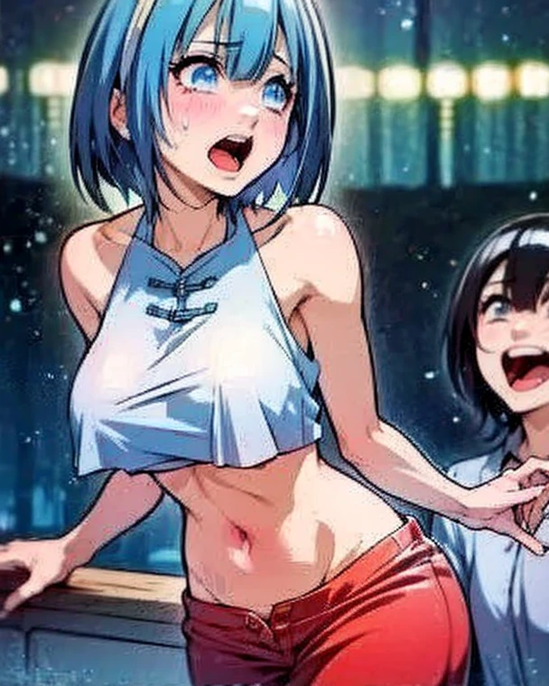 NSFW,masterpiece,Highest quality,High resolution,Super detailed,Yuuka \(Blue Archive\)、Purple Eyes、Purple Hair、Long Hair、Two Side Up、Halo,(Turtleneck sweater),Sleeveless,Sideboob,(Denim shorts),Embarrassed,Frustrated face,Lust,blush,Expecting face,Seduce,(To flatter),(Sex slave),(Middle-aged men),(Having rough sex),put in,Creampie,(Molester),(Squirting),heart,Open your mouth,Sticking out tongue,Inside the train