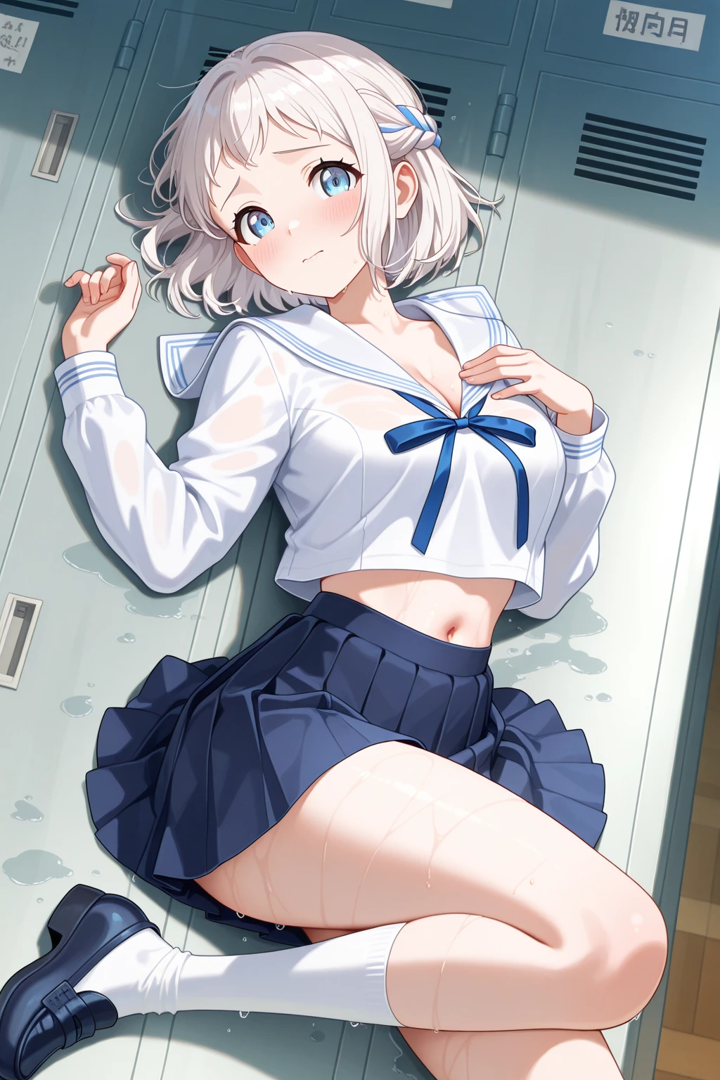 Elsa tiny naked pussy curvy schoolgirl stockings